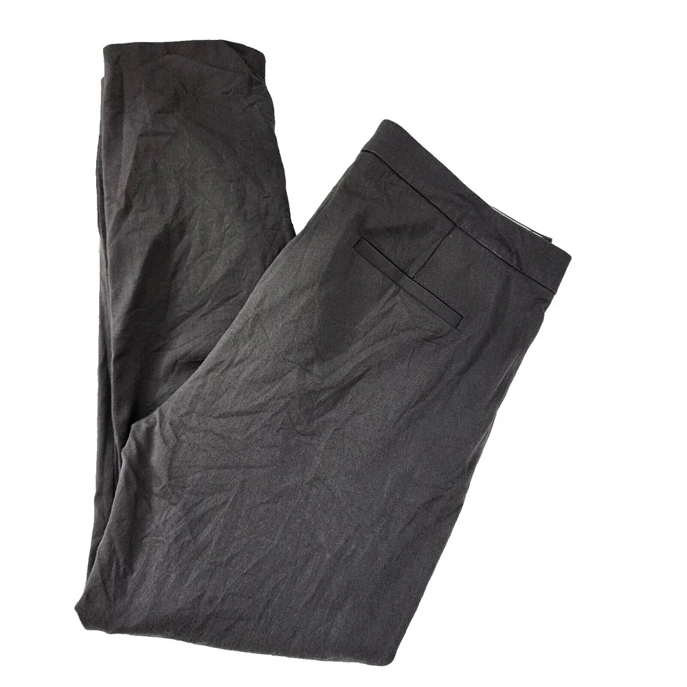 J. Crew Womens Pants Sz 8 Martie Slim Crop Bi Stretch Cotton Side Zip Gray B8521